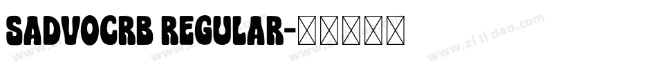 Sadvocrb Regular字体转换